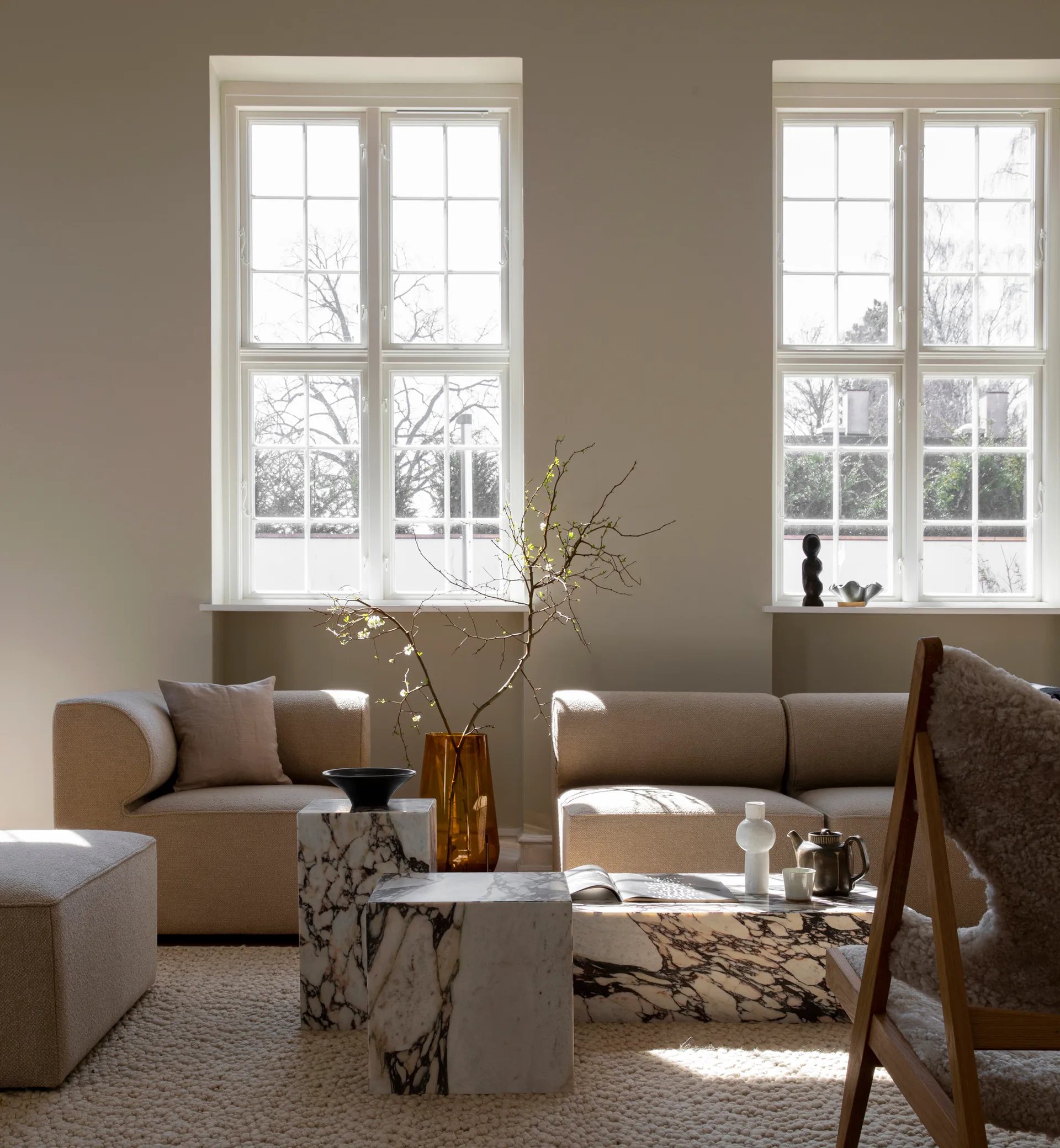 Plinth tall sidebord 30x30x51 cm, Multi rose Audo Copenhagen