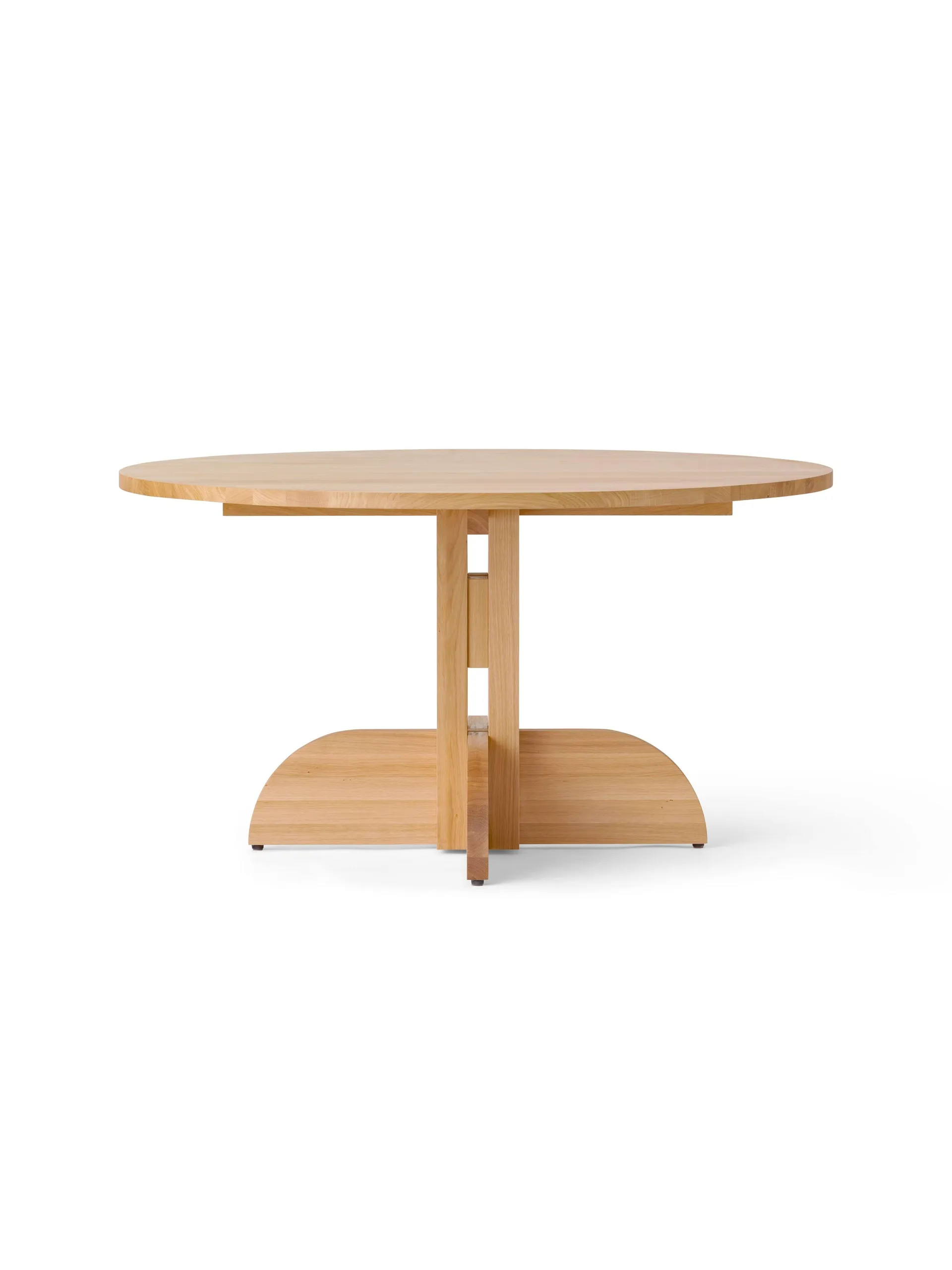 Puffin Dining Table spisebord Oak Solid Natural, Natur eg, Ø140 cm Audo Copenhagen