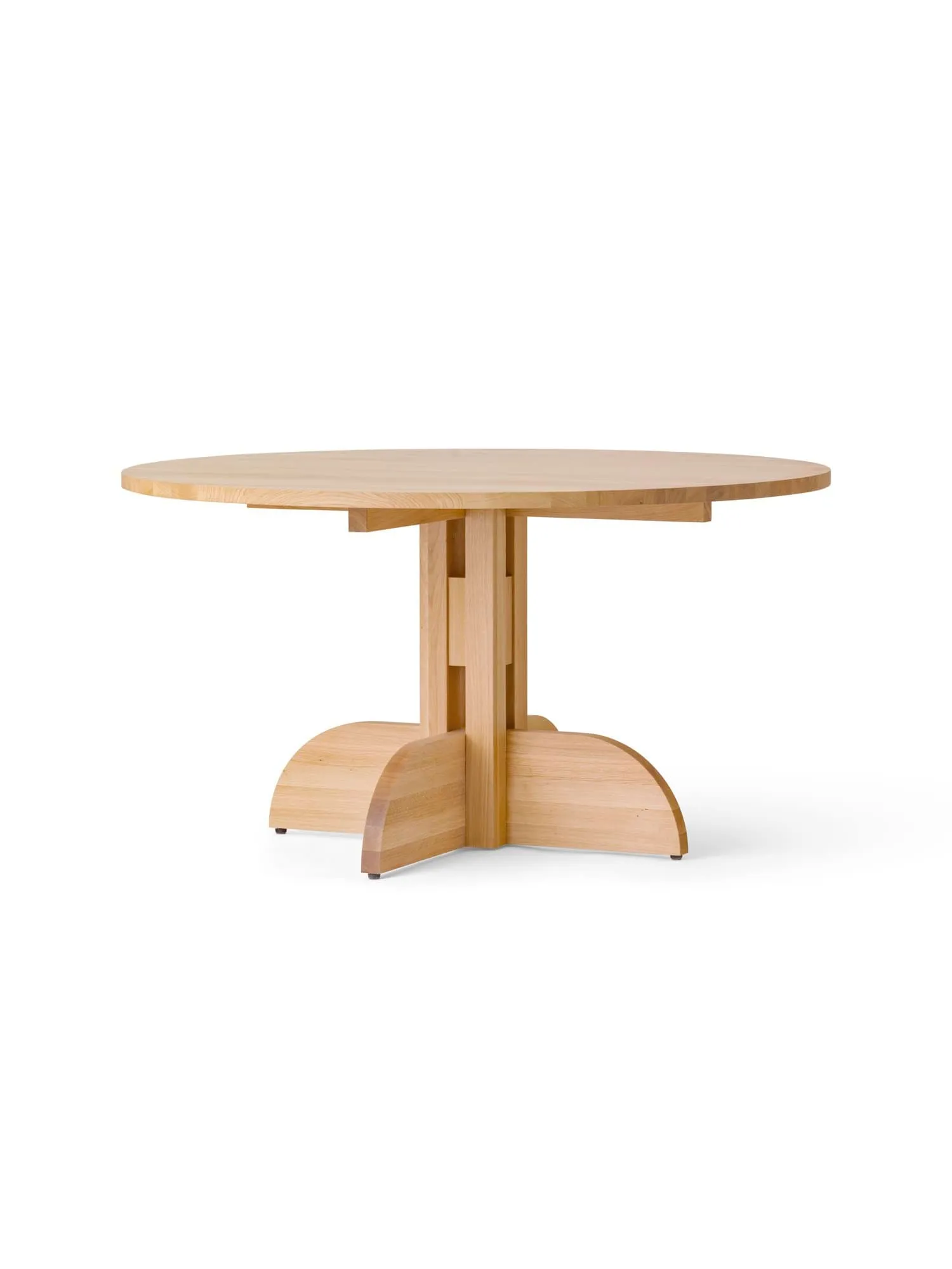 Puffin Dining Table spisebord Oak Solid Natural, Natur eg, Ø140 cm Audo Copenhagen