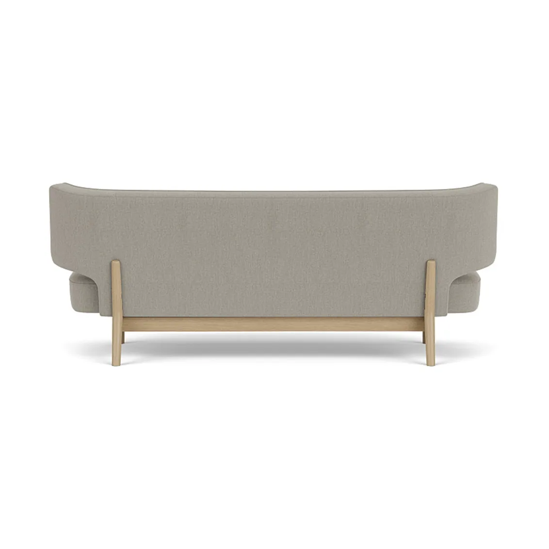 Radiohus Sofa Fully Upholstered RE-WOOL PC1T Global HR BUTTONS Vegetal 4-Legs Base, Re-wool 218-natur eg, læderknapper, 2-personers Audo Copenhagen