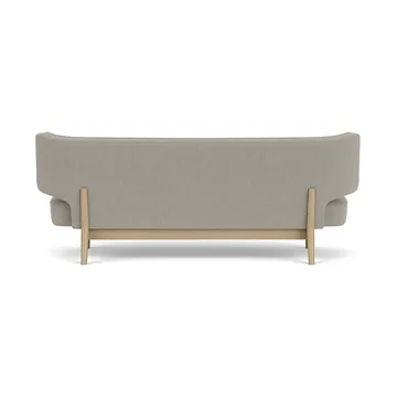 Radiohus Sofa Fully Upholstered RE-WOOL PC1T Global HR BUTTONS Vegetal 4-Legs Base - Re-wool 218-natur eg, læderknapper, 2-personers - Audo Copenhagen