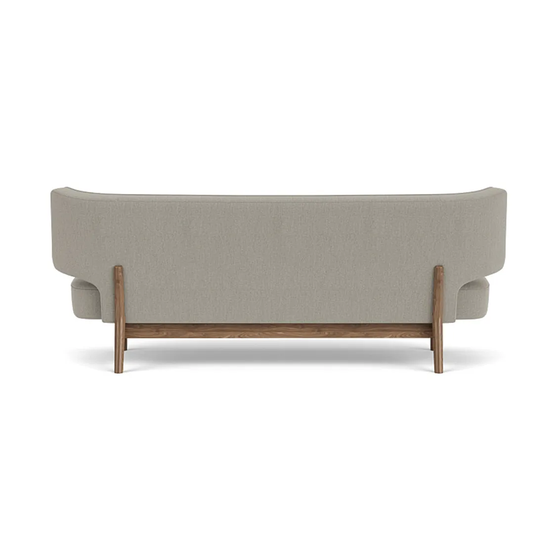 Radiohus Sofa Fully Upholstered RE-WOOL PC1T Global HR BUTTONS Vegetal 4-Legs Base, Re-wool 218-valnød, læderknapper, 2-personers Audo Copenhagen