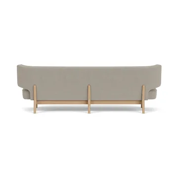 Radiohus Sofa Fully Upholstered RE-WOOL PC1T Global HR BUTTONS Vegetal 4-Legs Base - Re-wool 218-natur eg, læderknapper, 3-personers - Audo Copenhagen