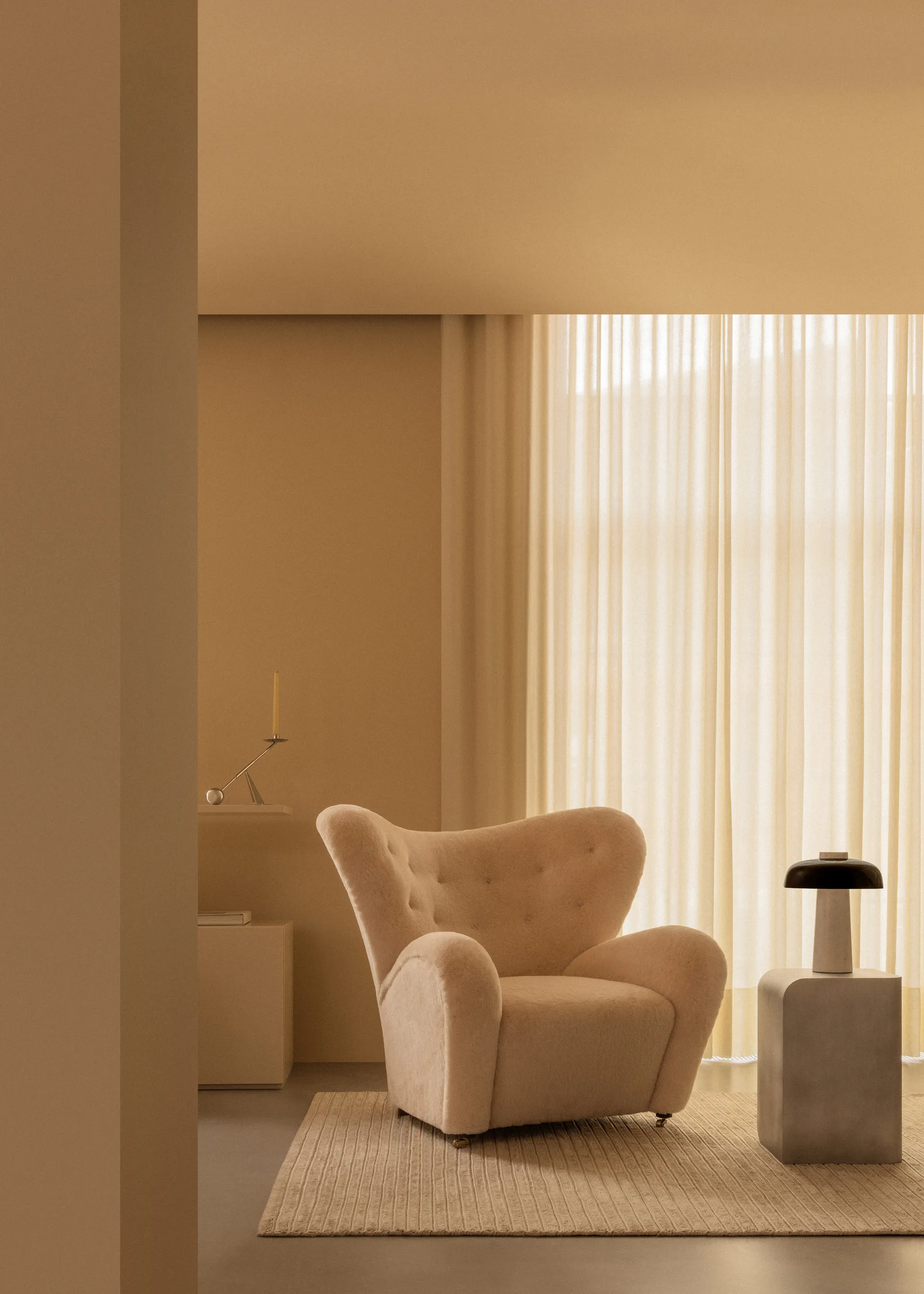 Reverse bordlampe 30 cm, Carrara-black Audo Copenhagen