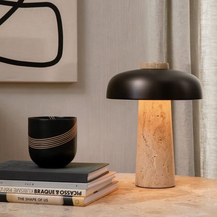 Reverse bordlampe 30 cm, Travertin/Bronze/Messing Audo Copenhagen