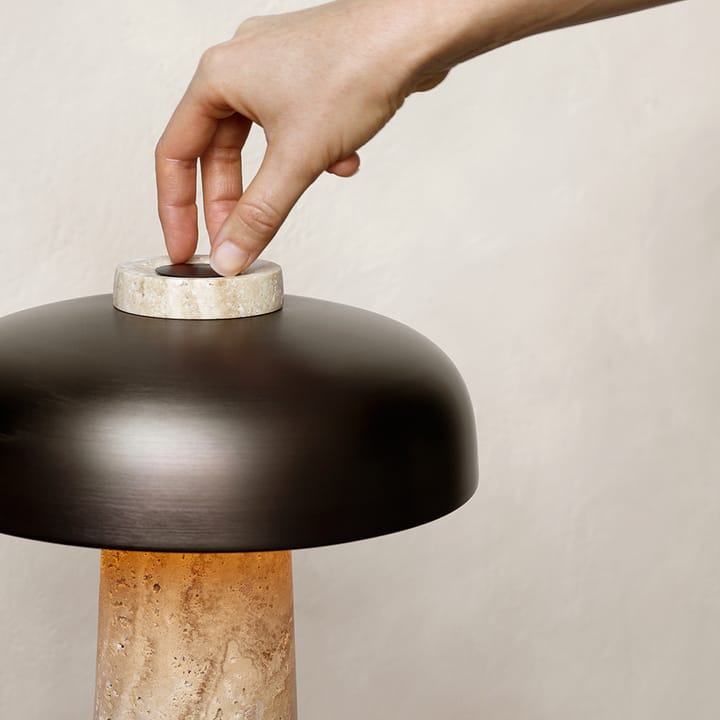 Reverse bordlampe 30 cm, Travertin/Bronze/Messing Audo Copenhagen