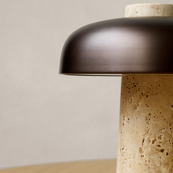 Reverse bordlampe 30 cm, Travertin/Bronze/Messing Audo Copenhagen