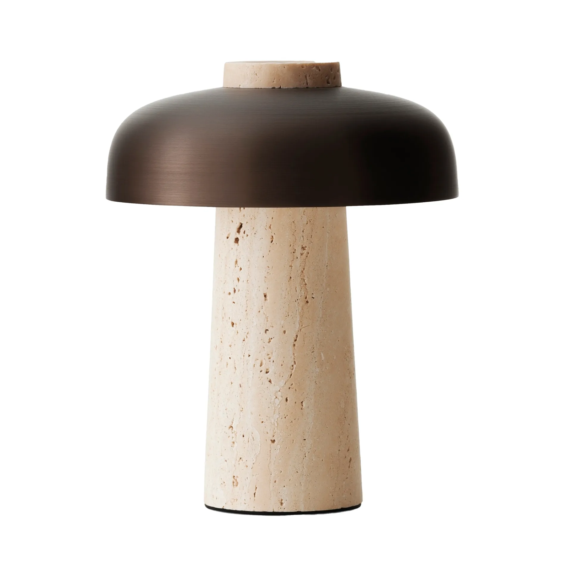 Reverse bærbar bordlampe 24,5 cm, Travertine-bronzed aluminium Audo Copenhagen