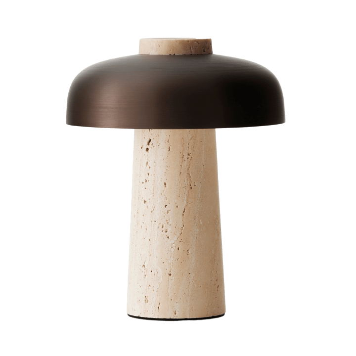 Reverse bærbar bordlampe 24,5 cm - Travertine-bronzed aluminium - Audo Copenhagen