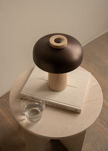 Reverse bærbar bordlampe 24,5 cm - Travertine-bronzed aluminium - Audo Copenhagen