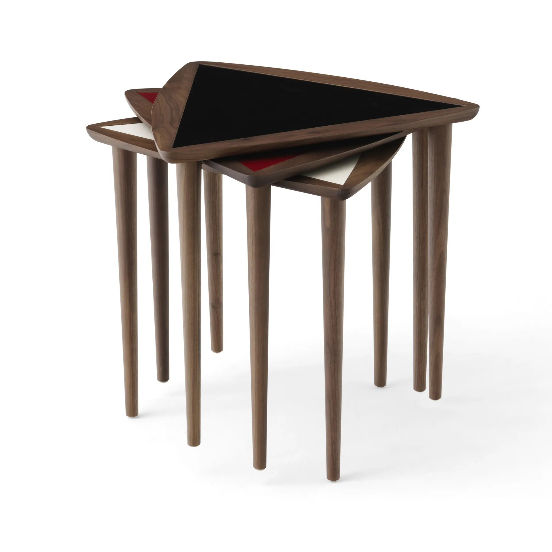 Umanoff nesting side table, Walnut/Black Audo Copenhagen