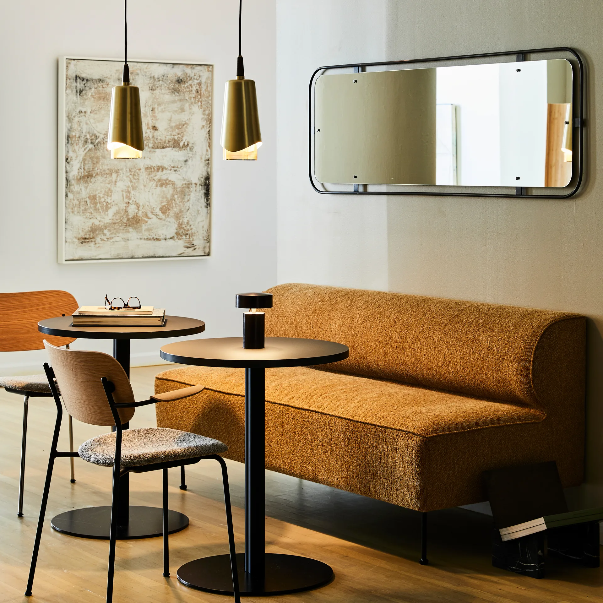 Umanoff pendel, Poleret messing/Valnød Audo Copenhagen