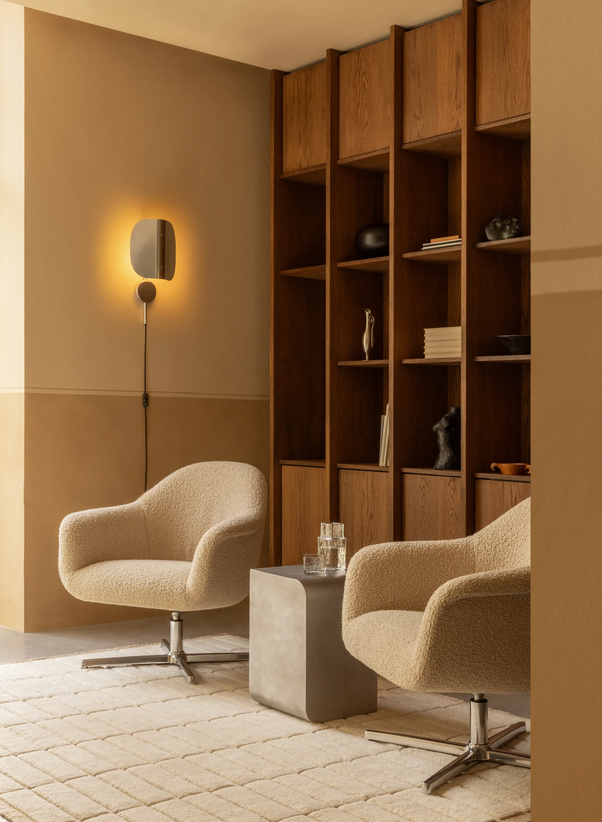 Wing væglampe, Polished aluminium, 47 cm Audo Copenhagen