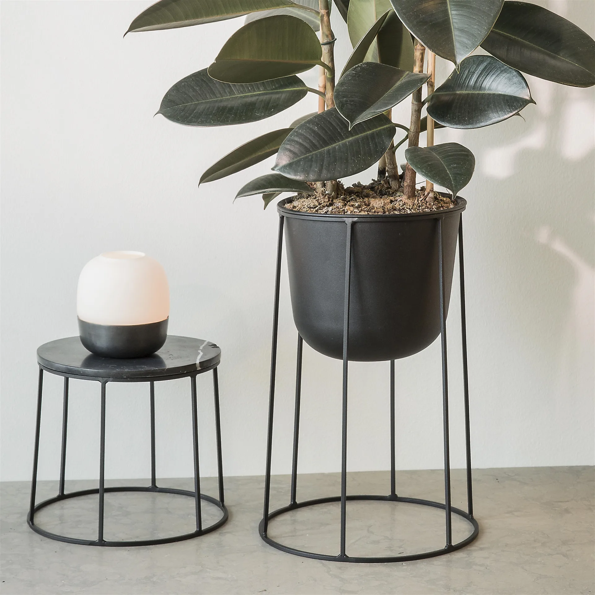 Wire table top, sort marmor Audo Copenhagen