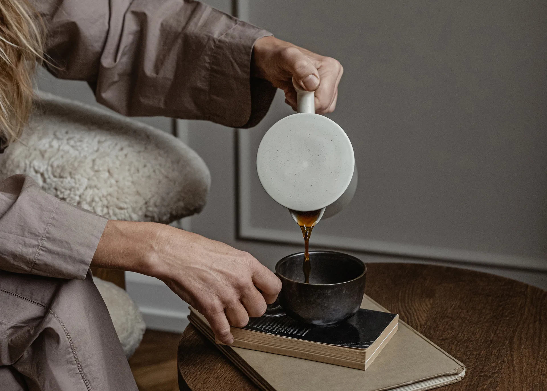 Yana kaffekande 1 L, Grey glazed Audo Copenhagen