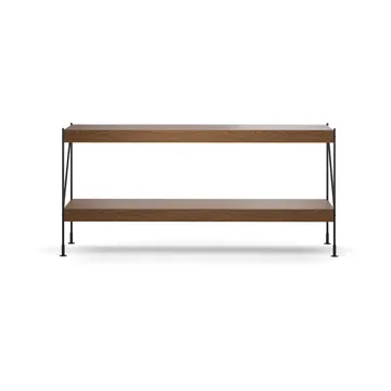 Zet hyldesystem - oak dark stained, 1x2, black steel base - Audo Copenhagen