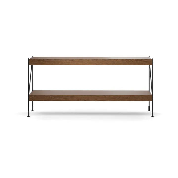 Zet hyldesystem - oak dark stained, 1x2, black steel base - Audo Copenhagen