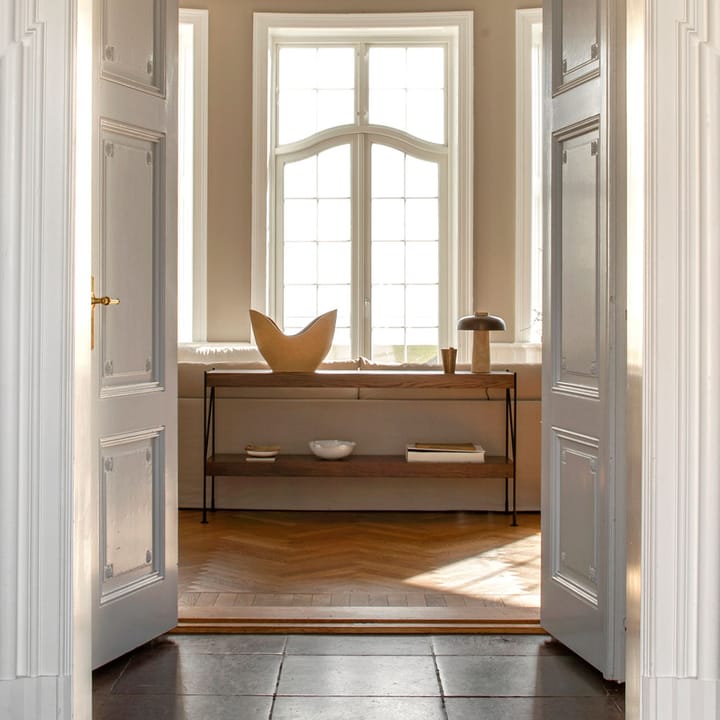 Zet hyldesystem, oak dark stained, 1x2, black steel base Audo Copenhagen