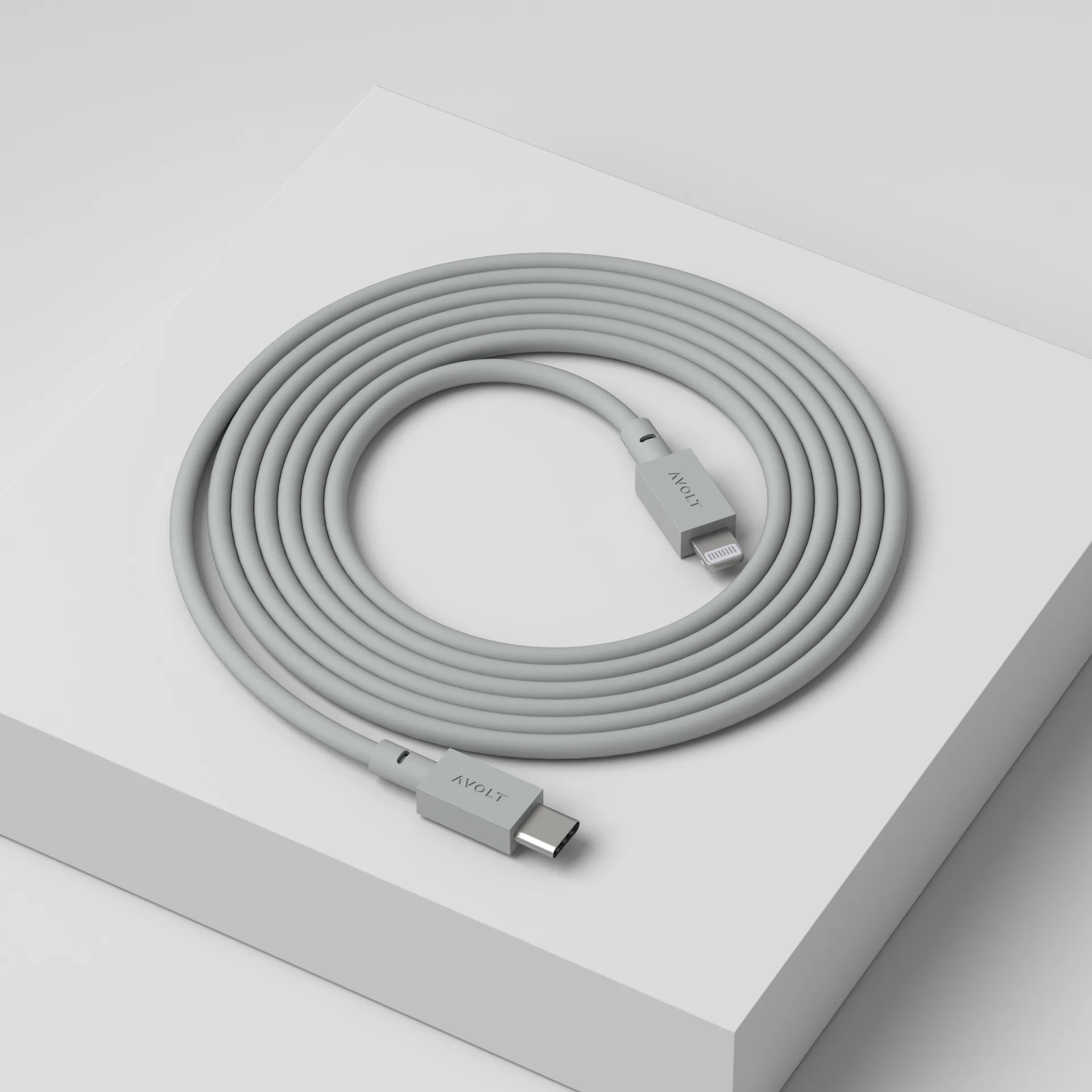 Cable 1 USB C til Lightning ladekabel 2m, Gotland Gray Avolt