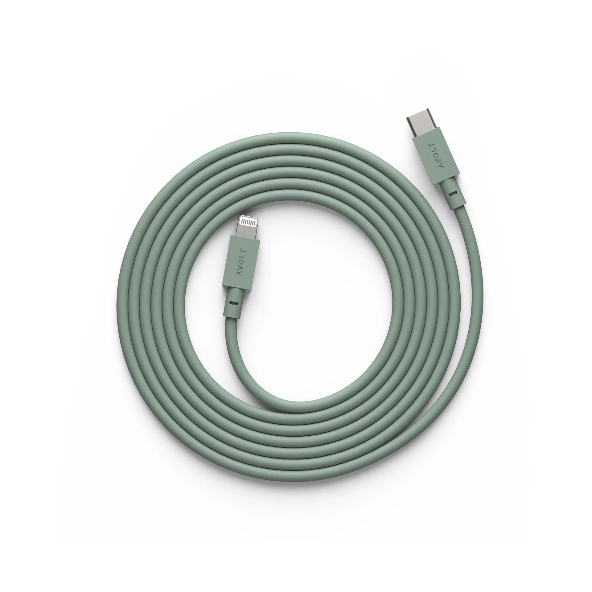 Cable 1 USB C til Lightning ladekabel 2m, Oak Green Avolt