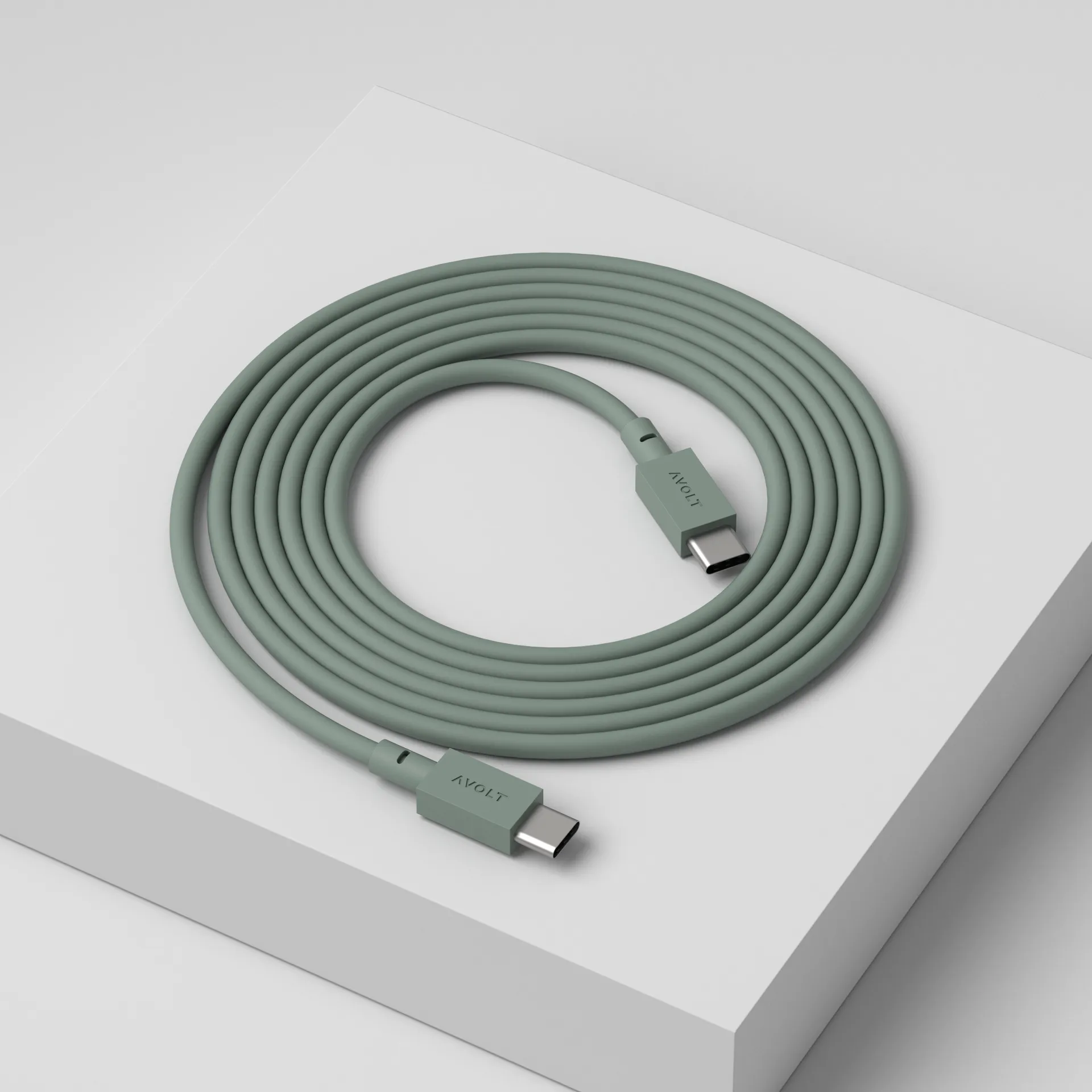Cable 1 USB-C til USB-C opladningskabel 2 m, Oak green Avolt
