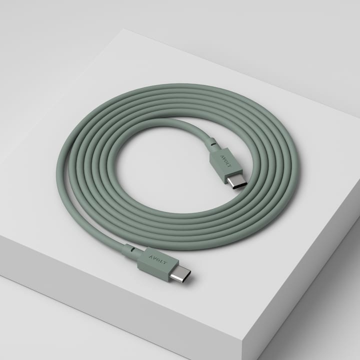 Cable 1 USB-C til USB-C opladningskabel 2 m, Oak green Avolt