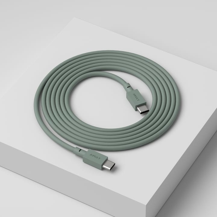 Cable 1 USB-C til USB-C opladningskabel 2 m - Oak green - Avolt