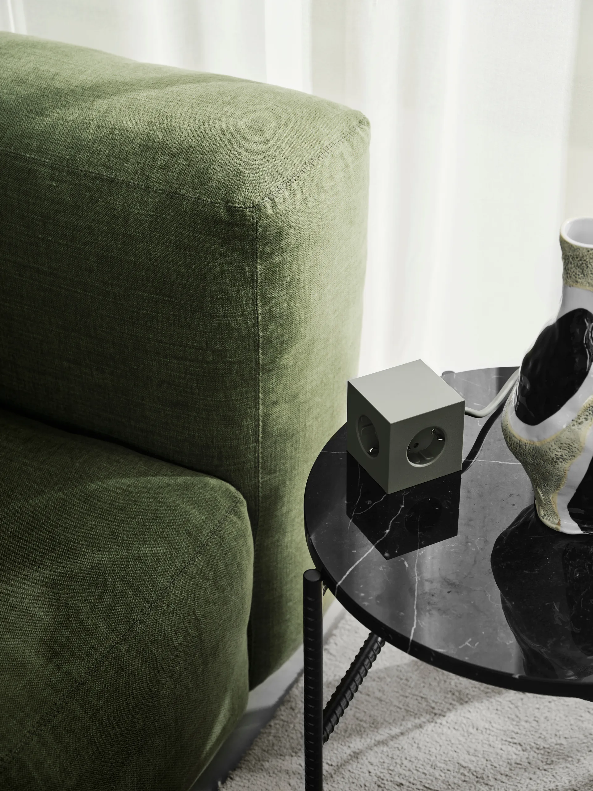 Square 1 grenudtag USB-C 30W 3 m, Oak Green Avolt