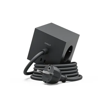Square 1 grenudtag USB-C 30W 3 m - Stockholm Black - Avolt