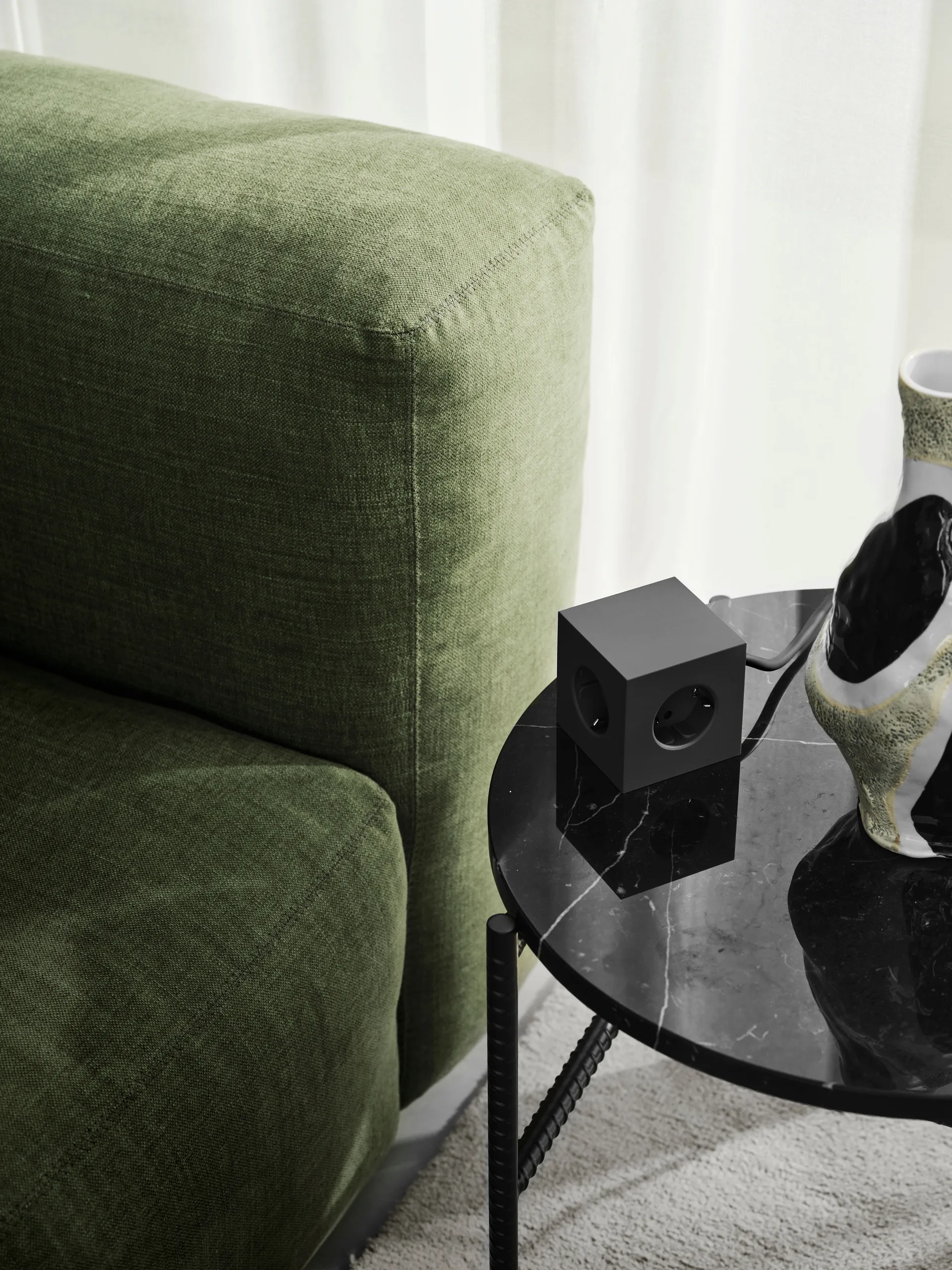 Square 1 grenudtag USB-C 30W 3 m, Stockholm Black Avolt