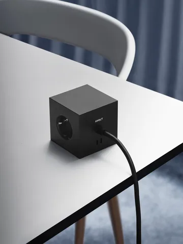 Square 1 grenudtag USB-C 30W 3 m - Stockholm Black - Avolt