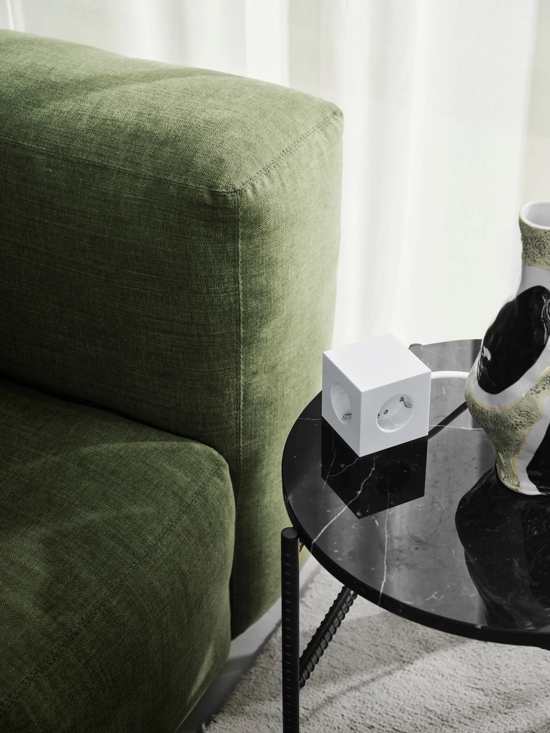 Square 1 grenudtag USB-C 30W 3 m, White Martinelli Luce edition Avolt