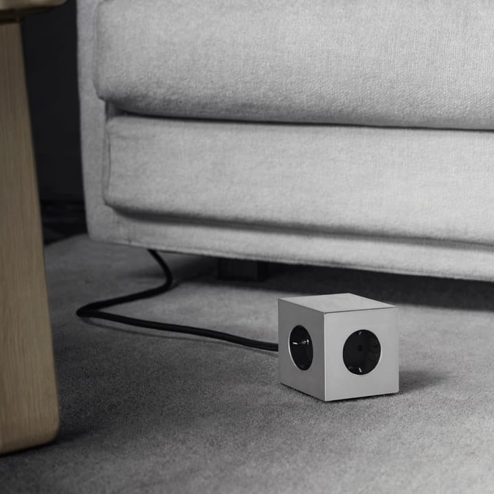 Square 1 stikkkontakt, aluminium Avolt