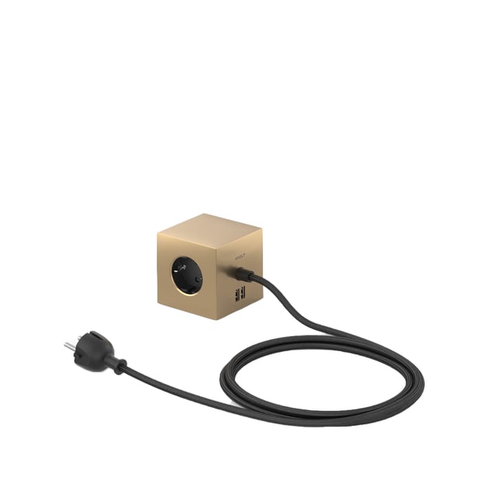 Square 1 stikkkontakt - brass - Avolt