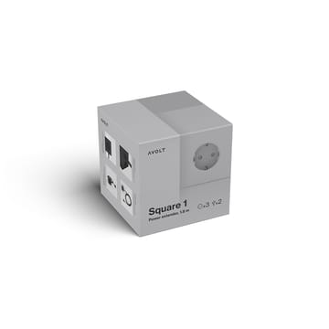 Square 1 stikkkontakt - gotland grey - Avolt