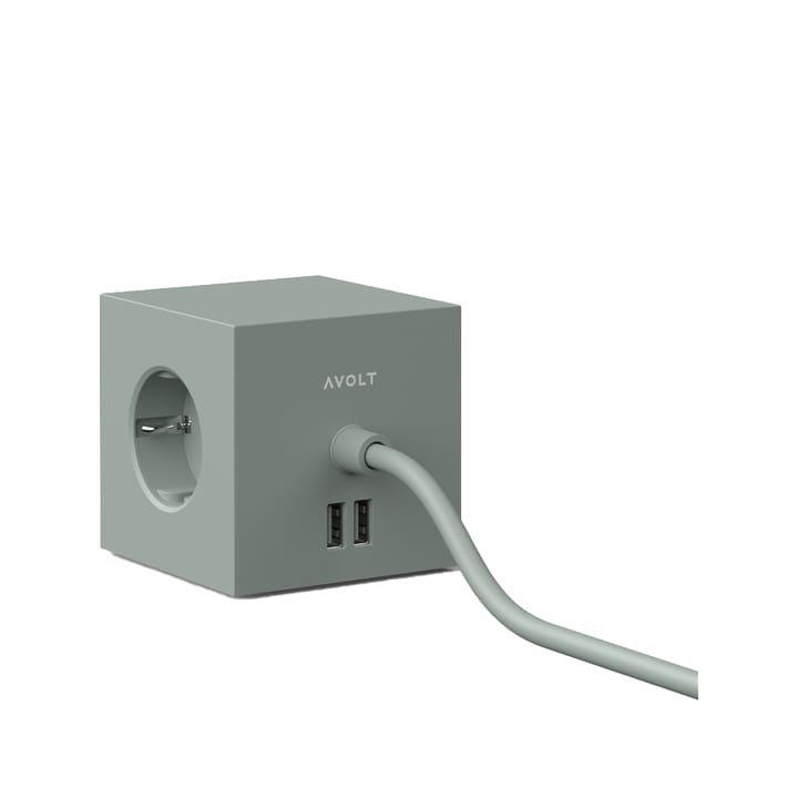 Square 1 stikkkontakt - oak green - Avolt