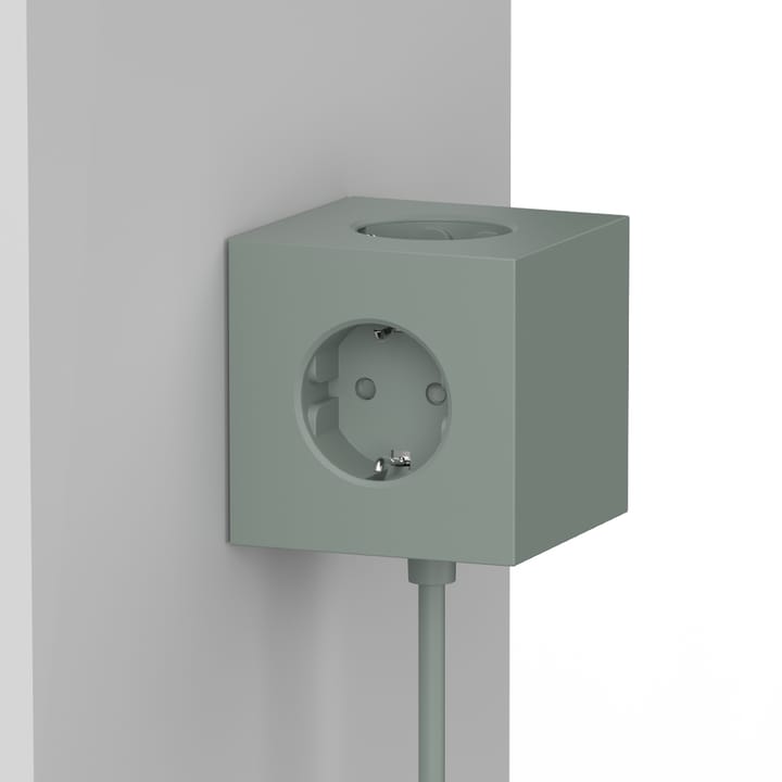 Square 1 stikkkontakt, oak green Avolt