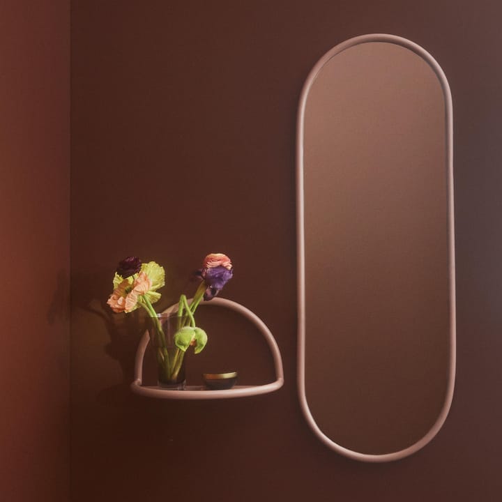 Angui spejl ovalt 108 cm, rose (lyserød) AYTM