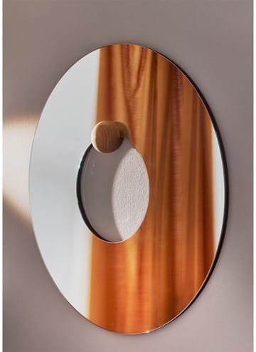 Castellum vægspejl Ø80 cm - Clear-oiled oak - AYTM