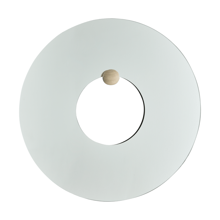Castellum vægspejl Ø80 cm - Clear-travertine - AYTM