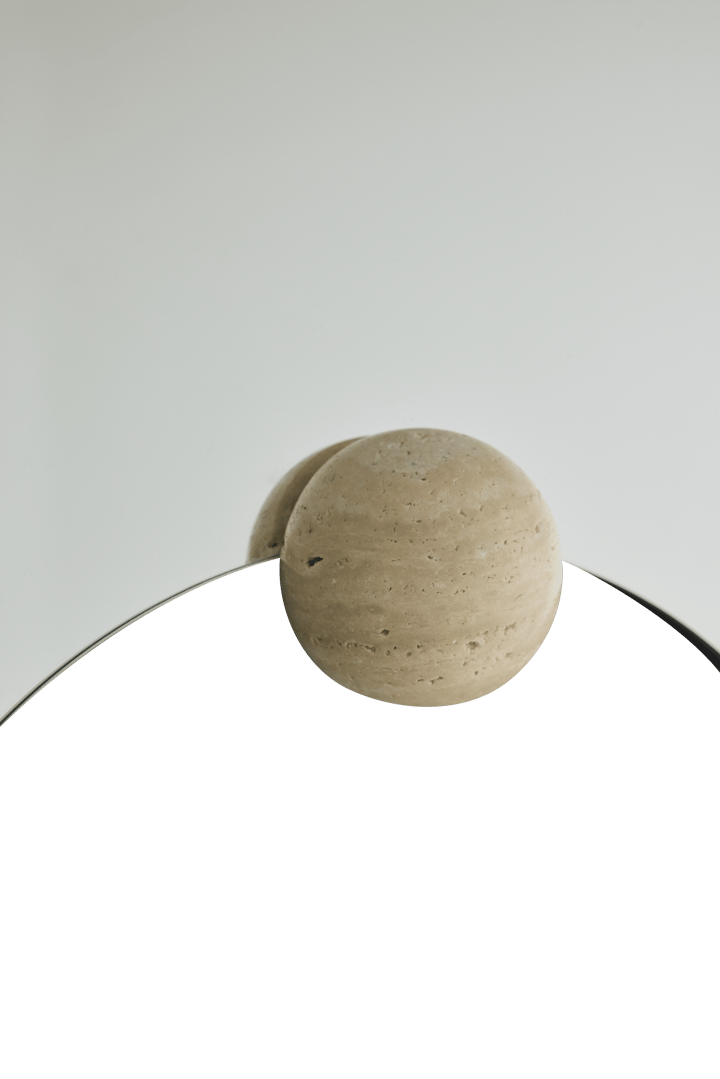 Castellum vægspejl Ø80 cm, Clear-travertine AYTM