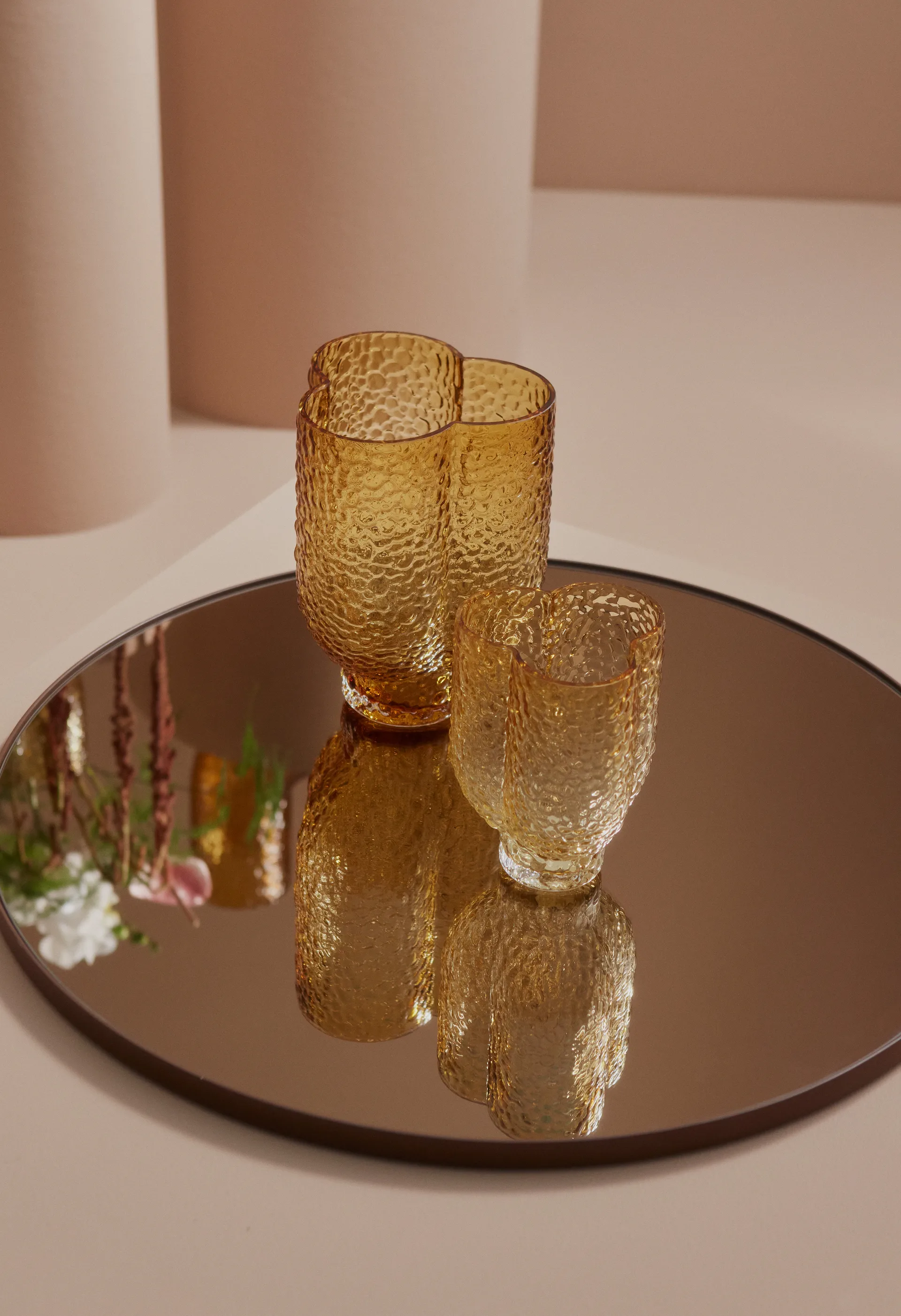 Circum spejl Ø50 cm, Brown AYTM