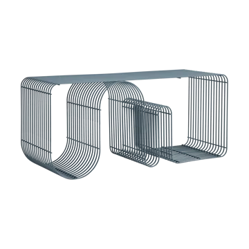 Curva siddebænk 100 cm - Dusty blue - AYTM