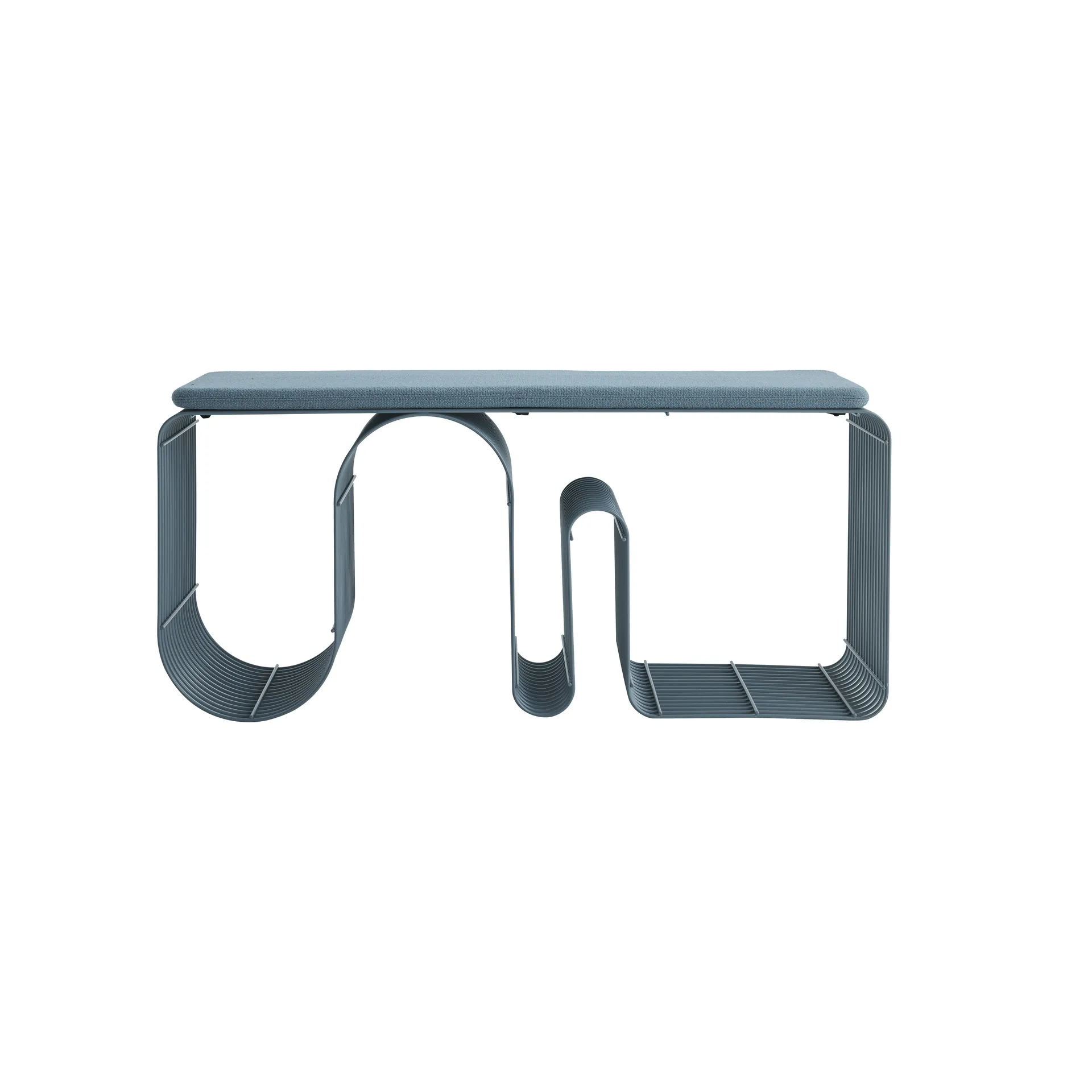 Curva siddebænk 100 cm, Dusty blue AYTM