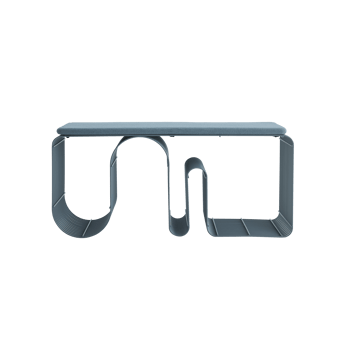 Curva siddebænk 100 cm - Dusty blue - AYTM