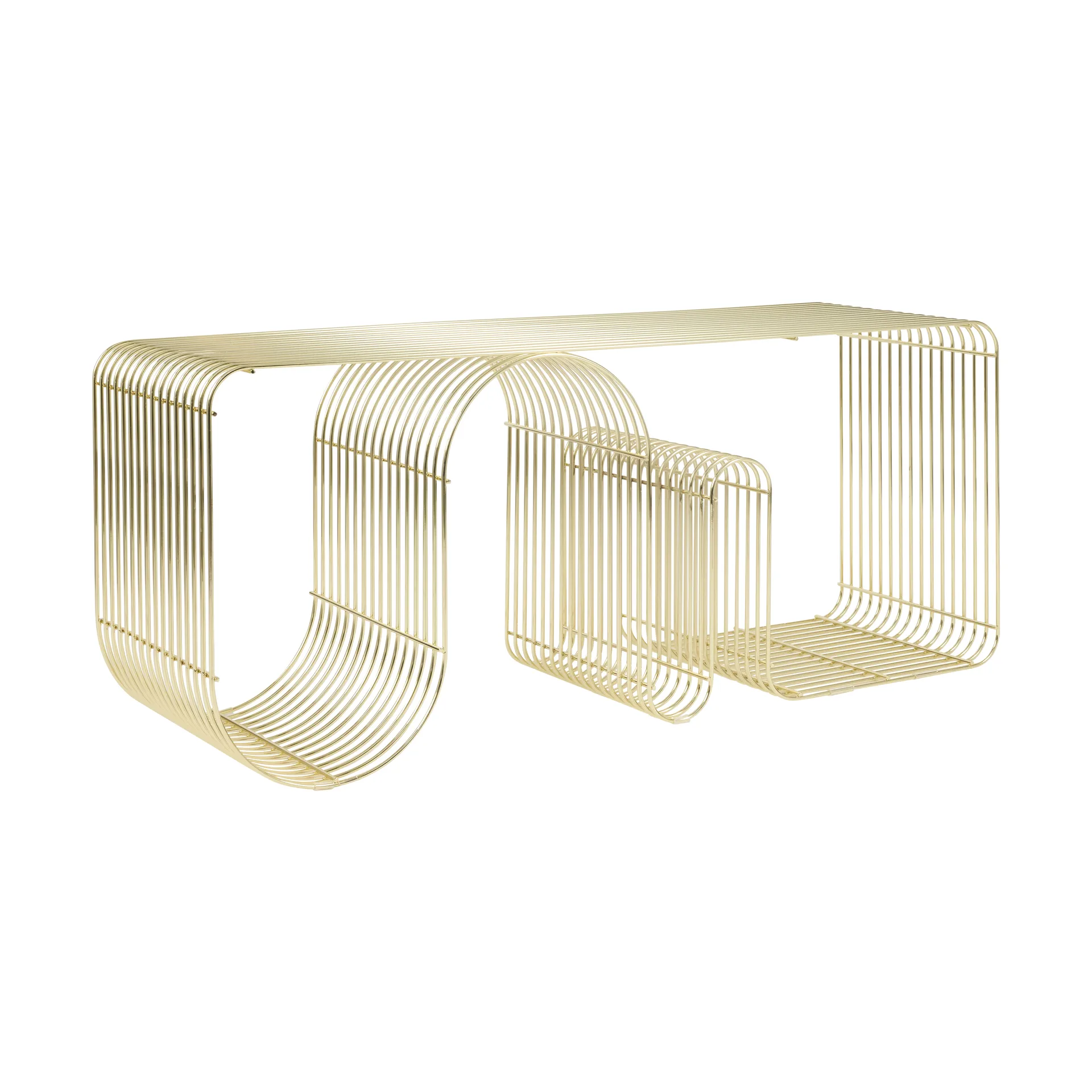 Curva siddebænk 100 cm, Guld AYTM