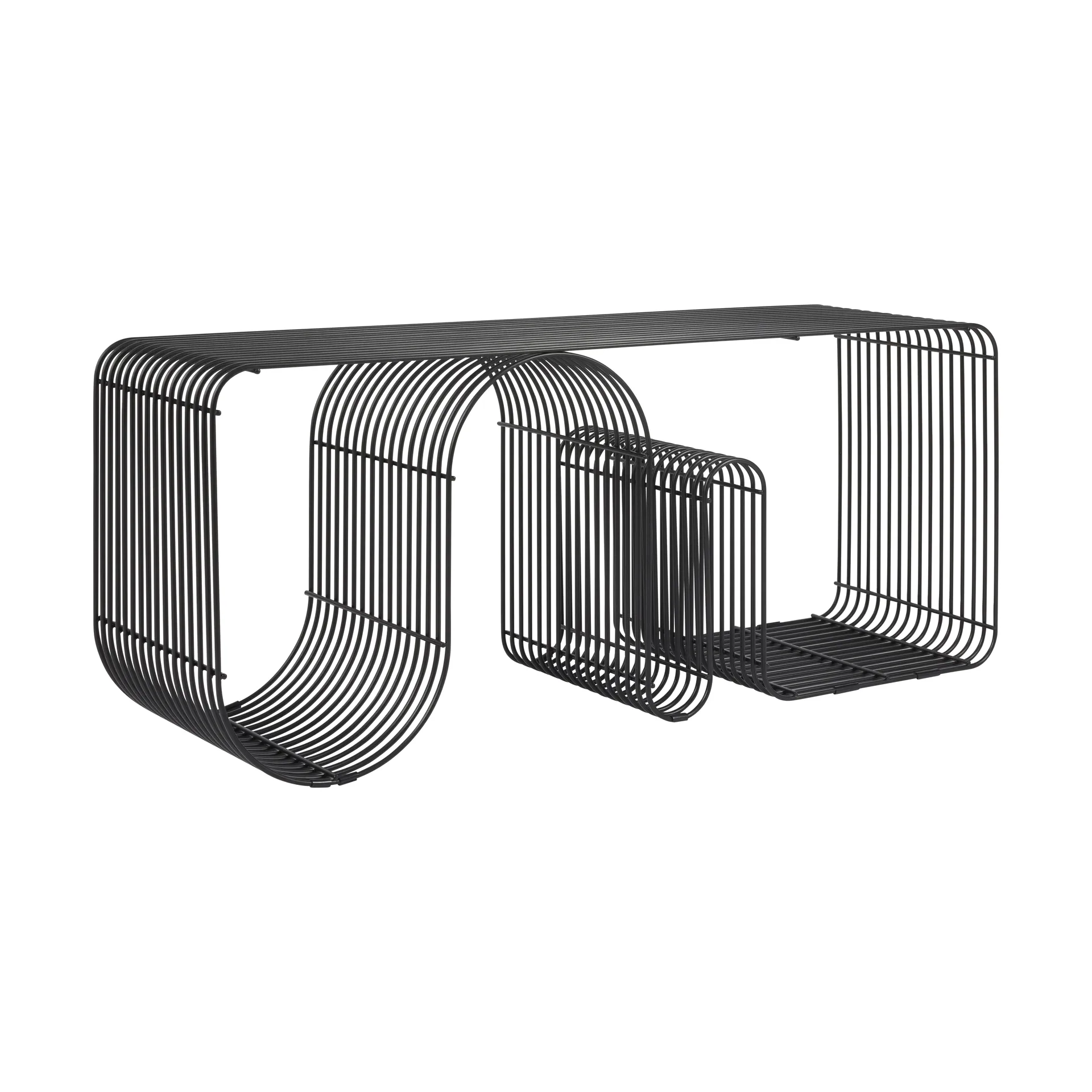 Curva siddebænk 100 cm, Sort AYTM