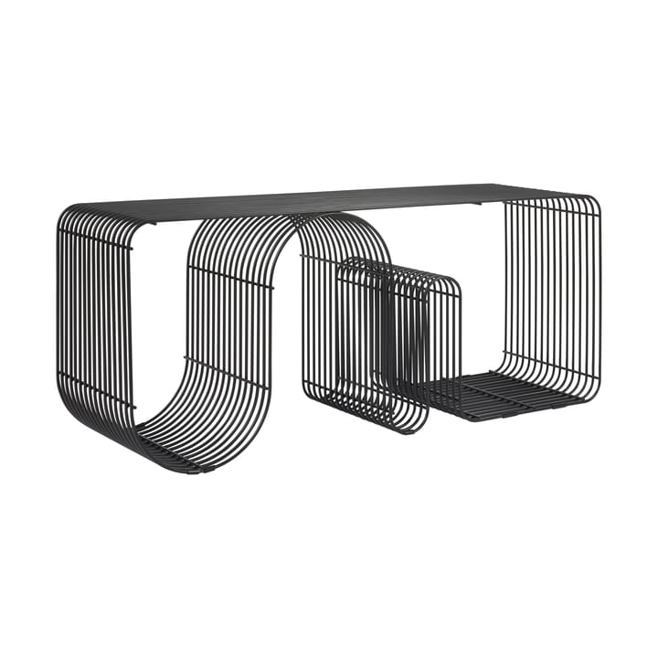 Curva siddebænk 100 cm - Sort - AYTM