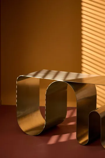 Curva solid bænk med siddeplads - Sølvfarvet, 100 cm - AYTM