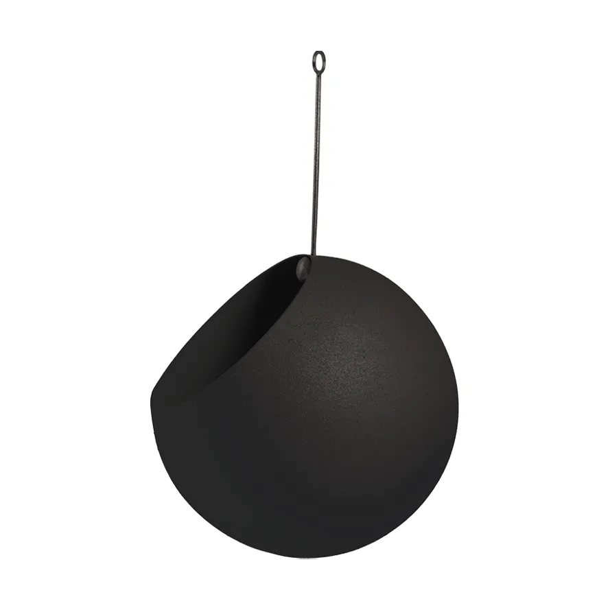 GLOBE hængende krukke Ø17 cm h28 cm, Black AYTM